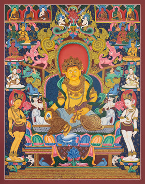 黄财神唐卡 – 66×83 cm · 大师级