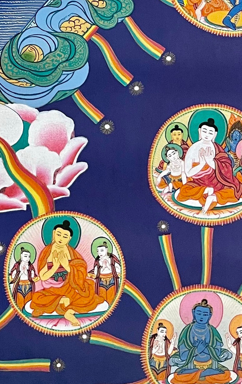 Lokeshwor thangka, detail: bottom-right corner