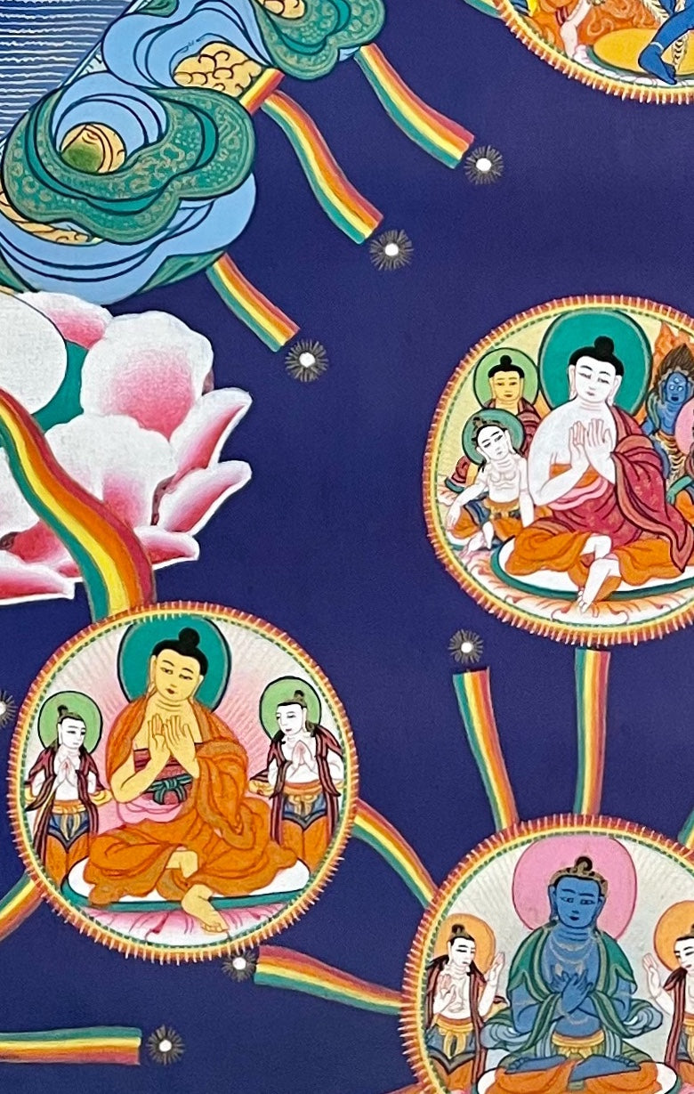 Lokeshwor thangka, detail: bottom-right corner