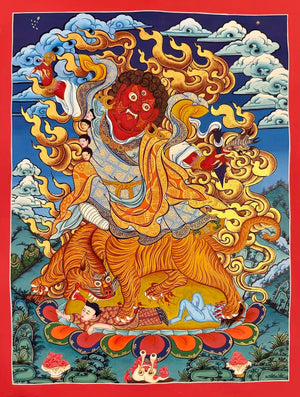 多傑卓洛唐卡 – 52×66 cm · 精品