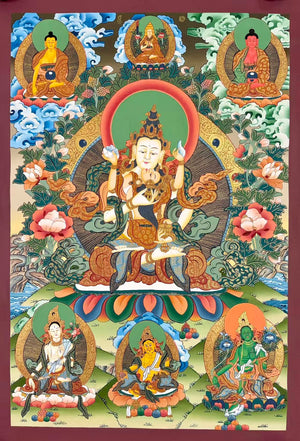 金剛薩埵（雙身）唐卡 – 56×82 cm · 大師級