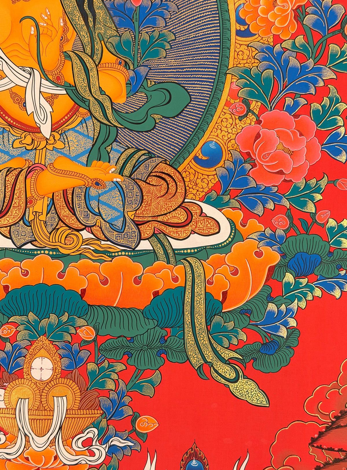 Manjushri thangka, close-up photo 2 of 5