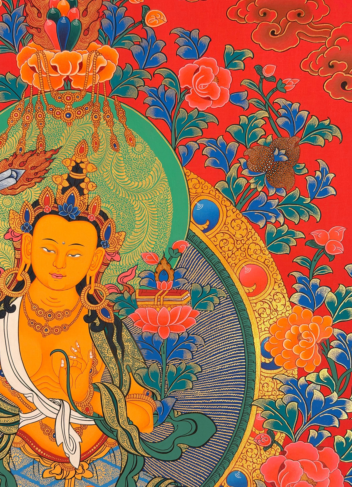Manjushri thangka, close-up photo 4 of 5