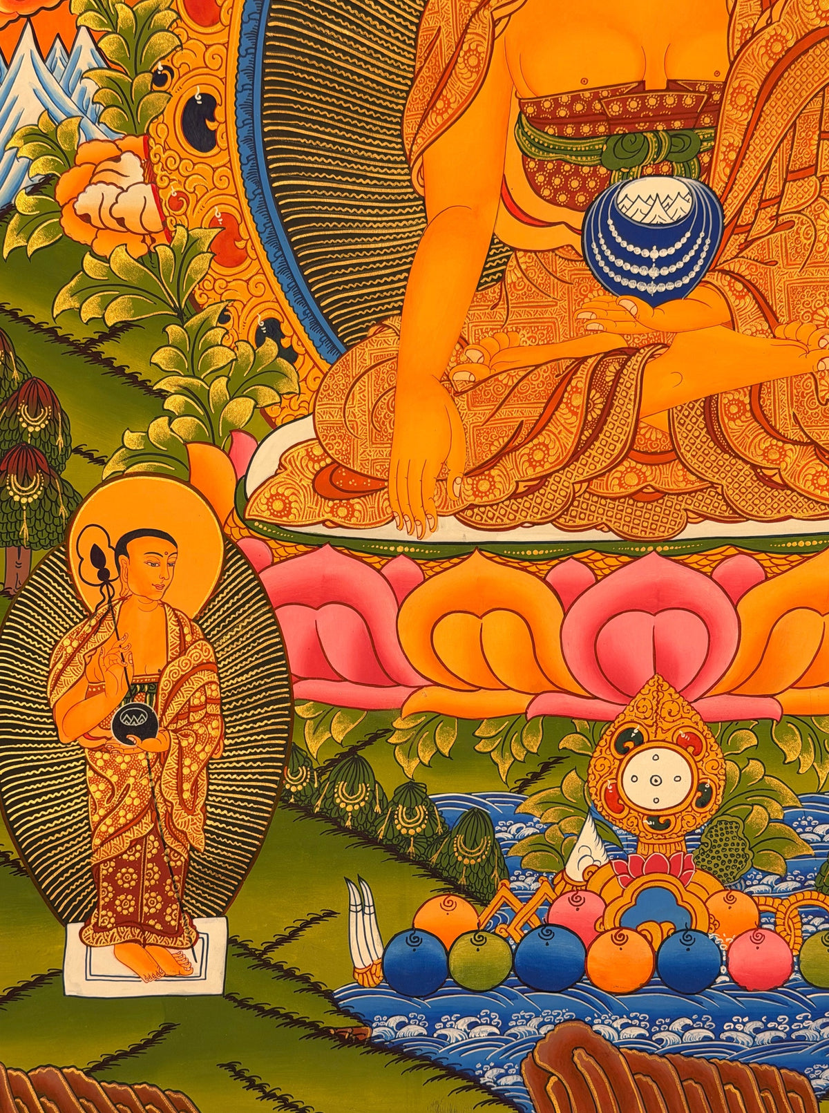Shakyamuni Buddha thangka, close-up photo 1 of 5