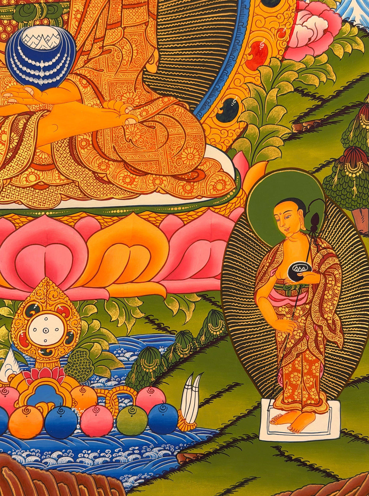 Shakyamuni Buddha thangka, close-up photo 2 of 5