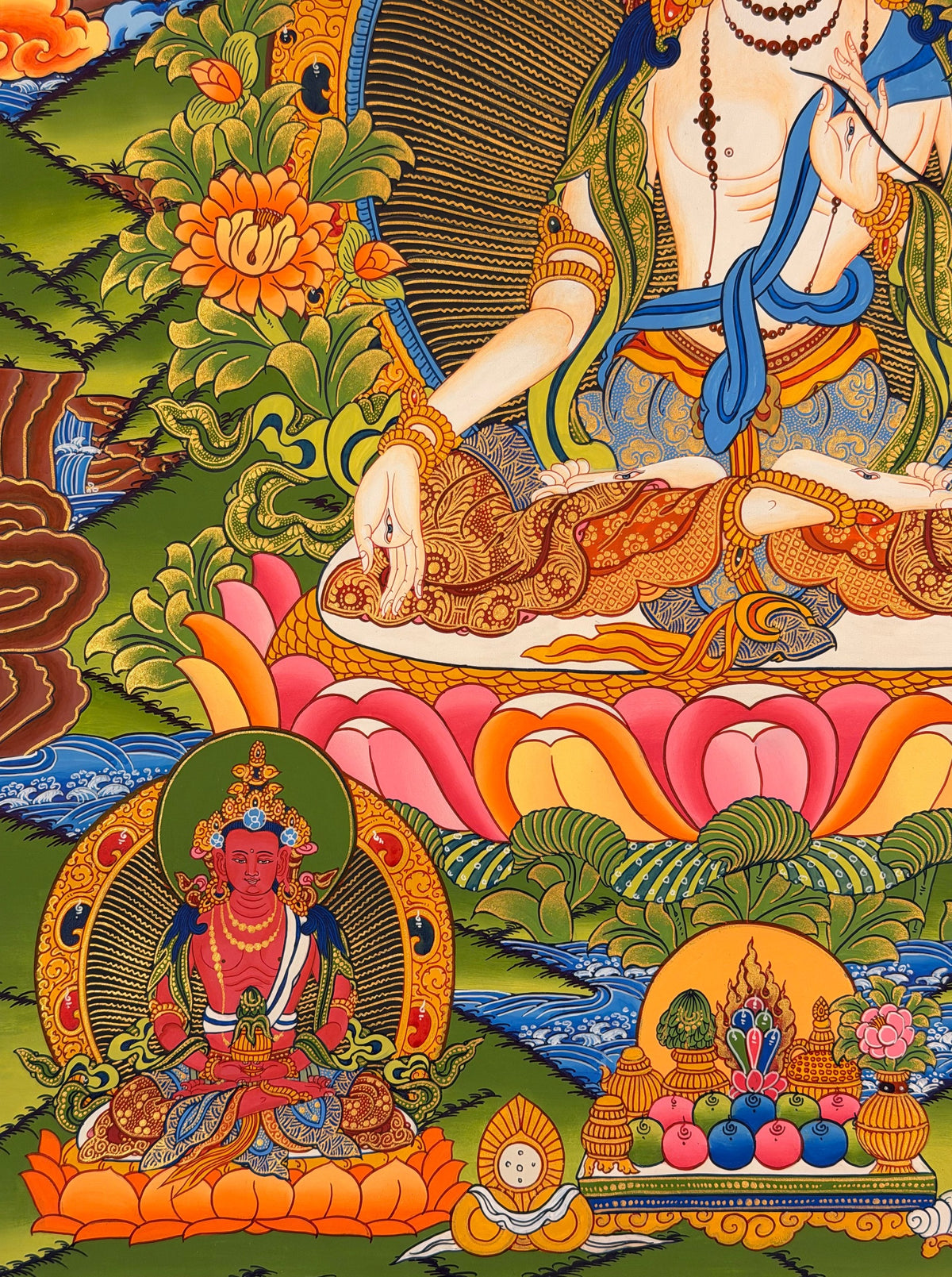White Tara thangka, close-up photo 1 of 5