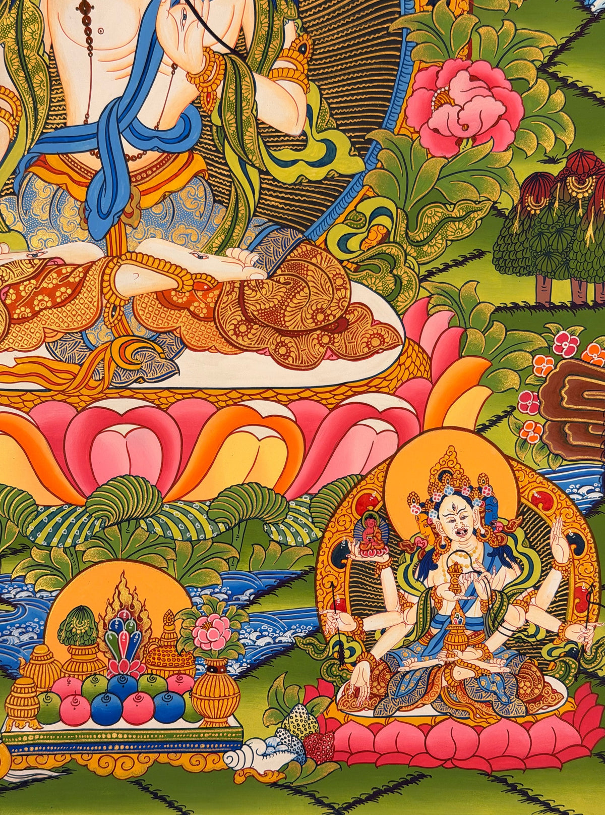 White Tara thangka, close-up photo 2 of 5