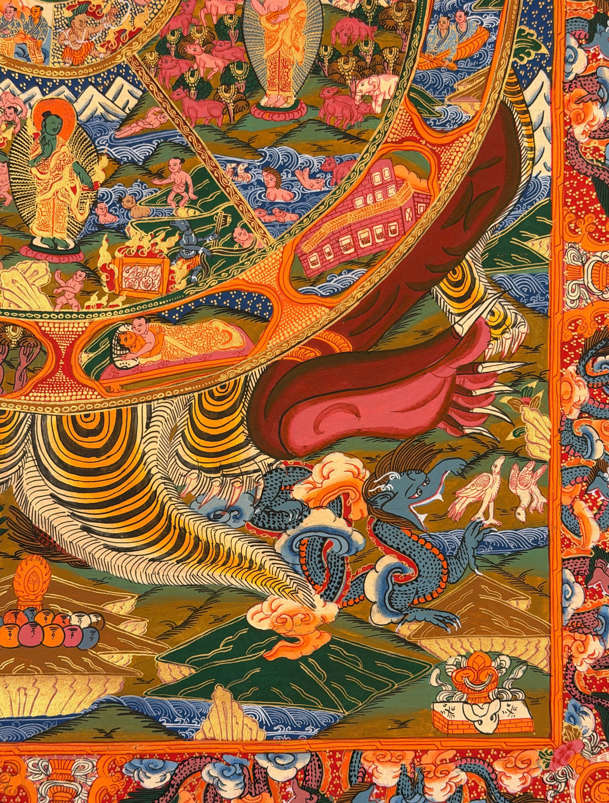 Wheel of Life thangka, close-up photo 2 of 5
