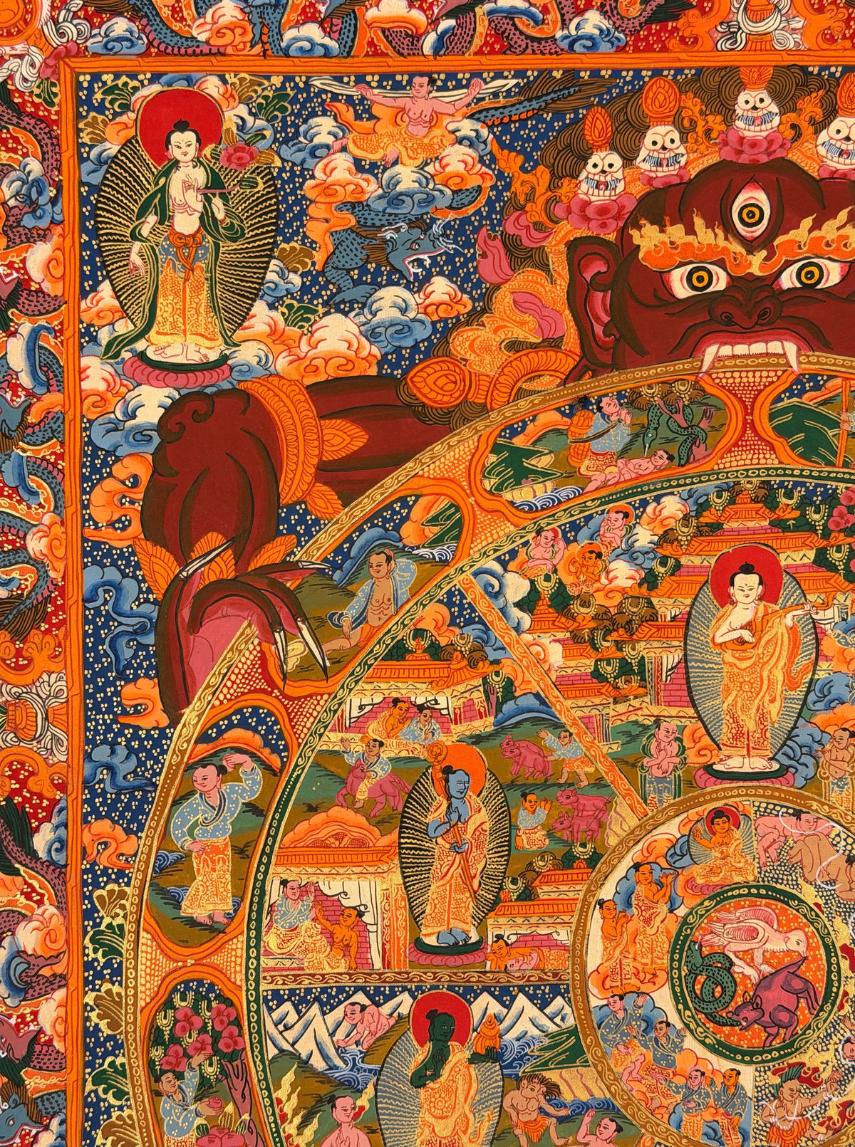 Wheel of Life thangka, close-up photo 3 of 5