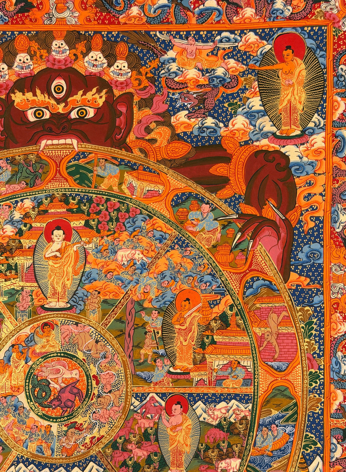 Wheel of Life thangka, close-up photo 4 of 5