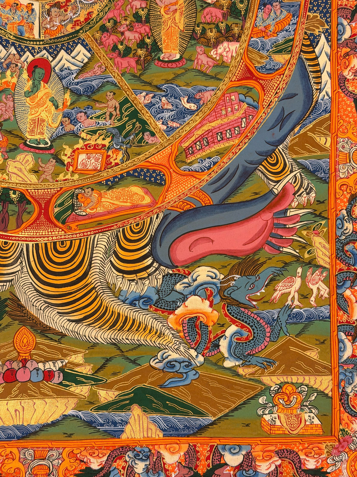 Wheel of Life thangka, close-up photo 2 of 5