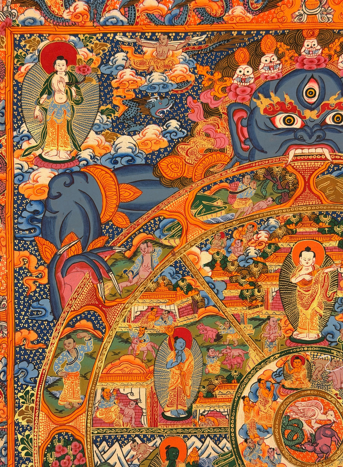 Wheel of Life thangka, close-up photo 3 of 5