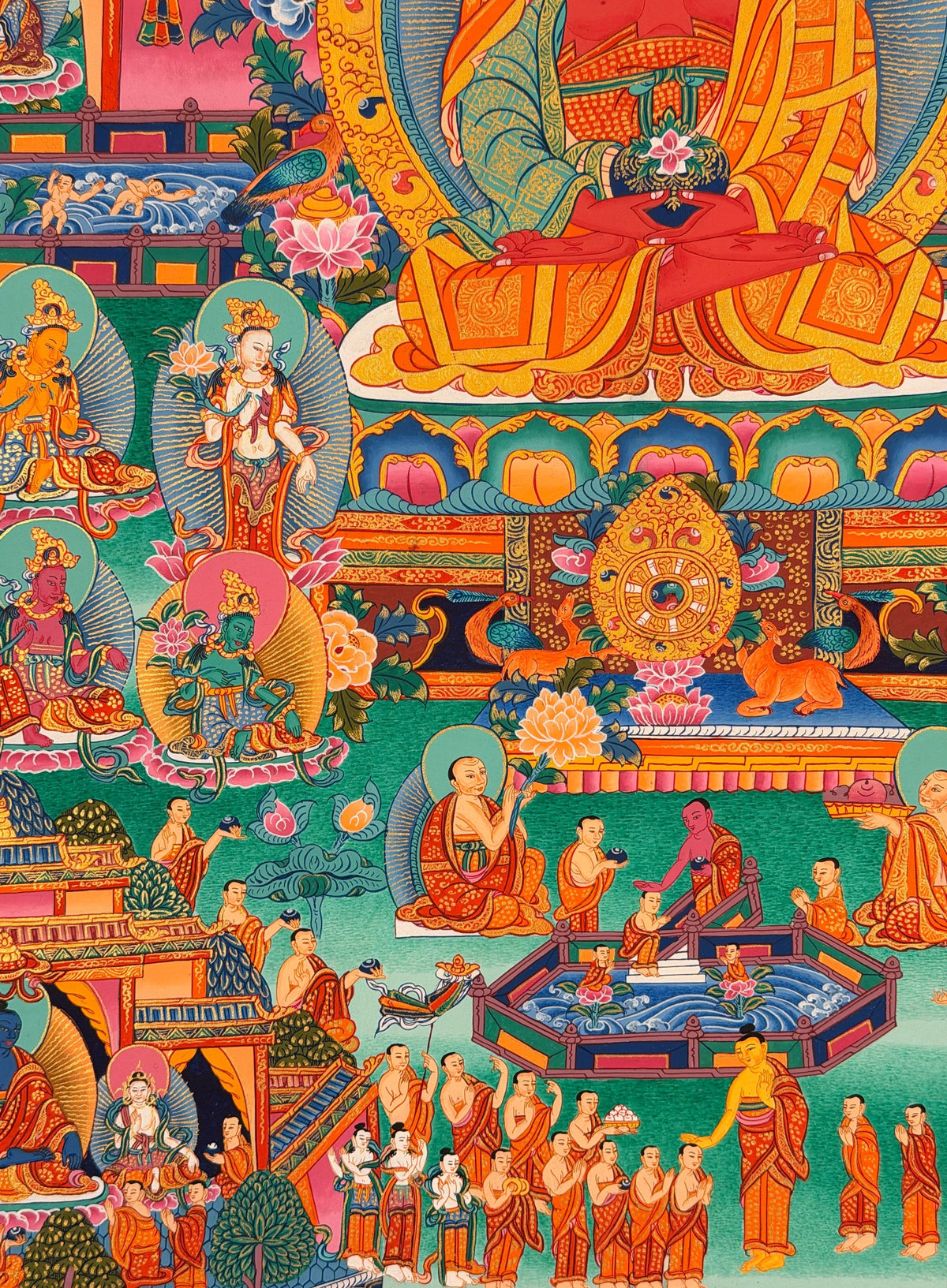 Amitabha Buddha thangka, close-up photo 1 of 5