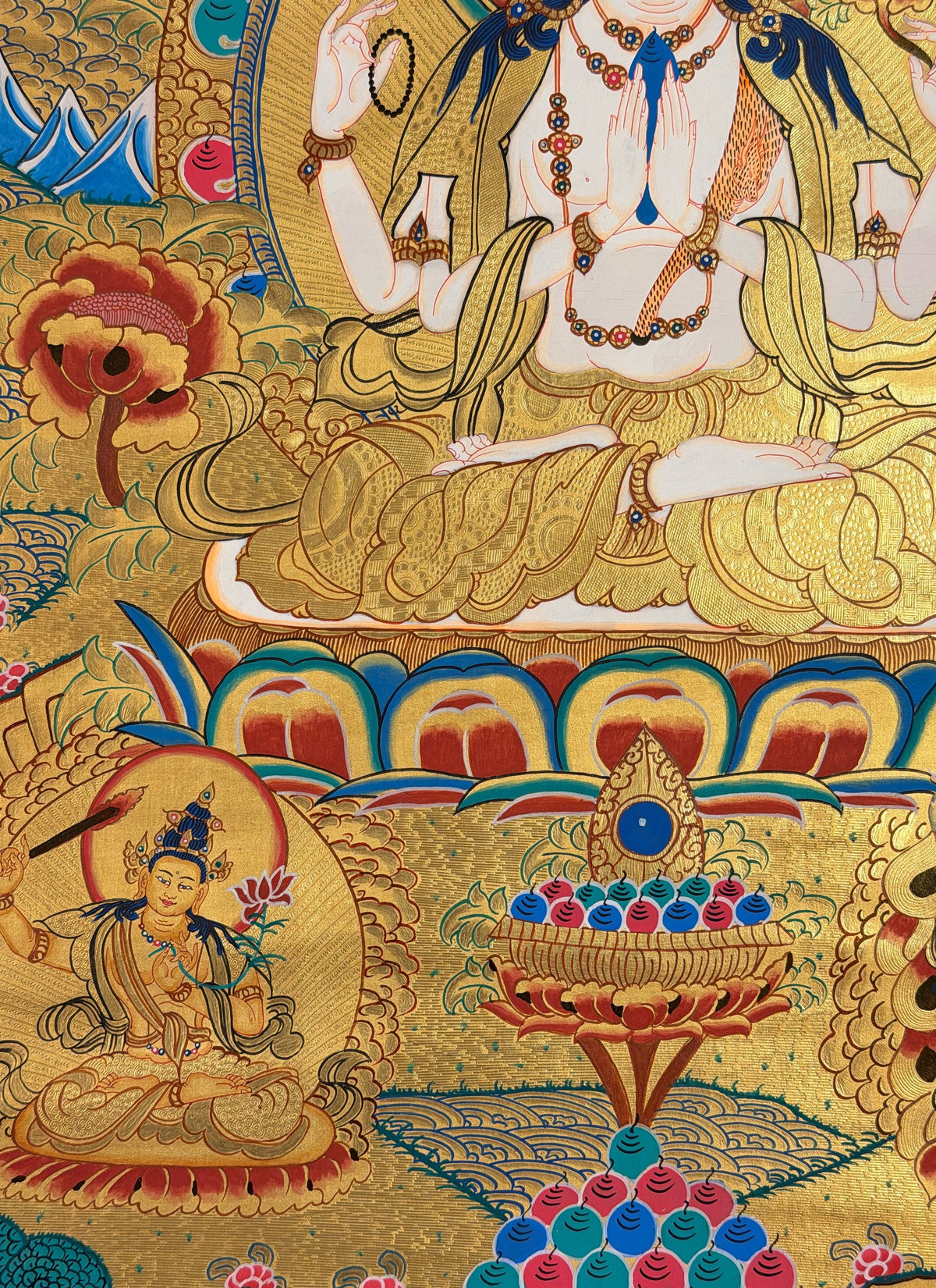 Chenrezig thangka, close-up photo 1 of 5
