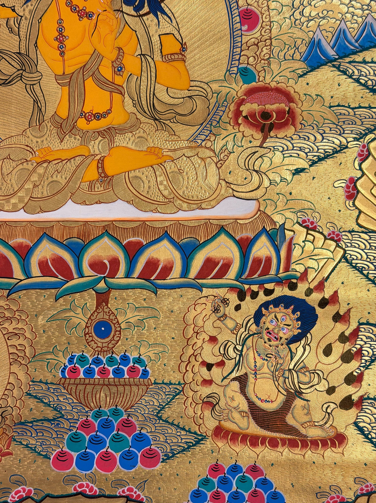 Manjushri thangka, close-up photo 2 of 5