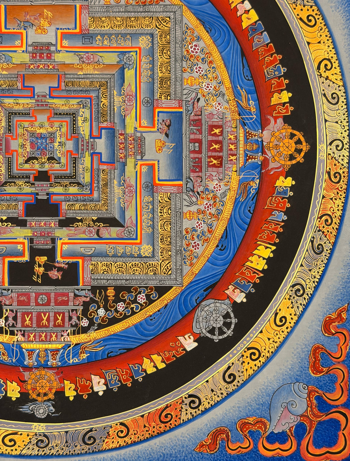 Kalachakra Mandala thangka, close-up photo 2 of 5