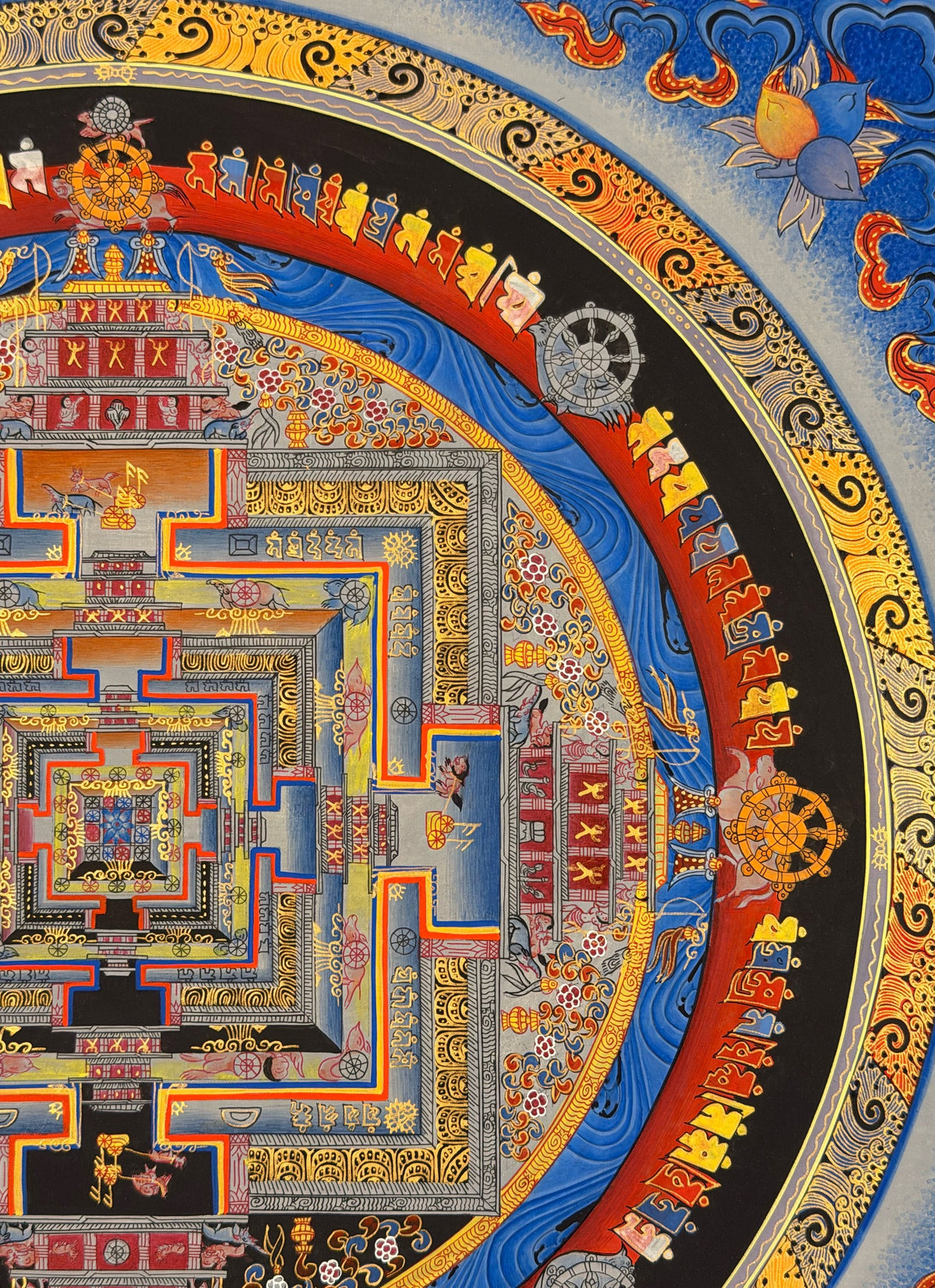 Kalachakra Mandala thangka, close-up photo 4 of 5