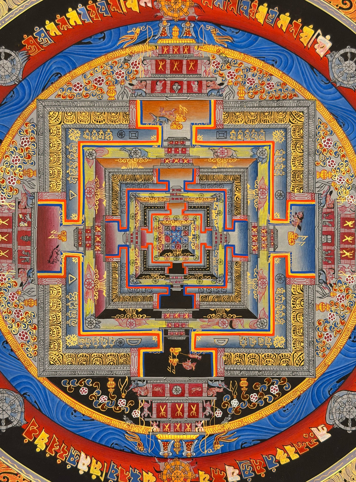 Kalachakra Mandala thangka, close-up photo 5 of 5