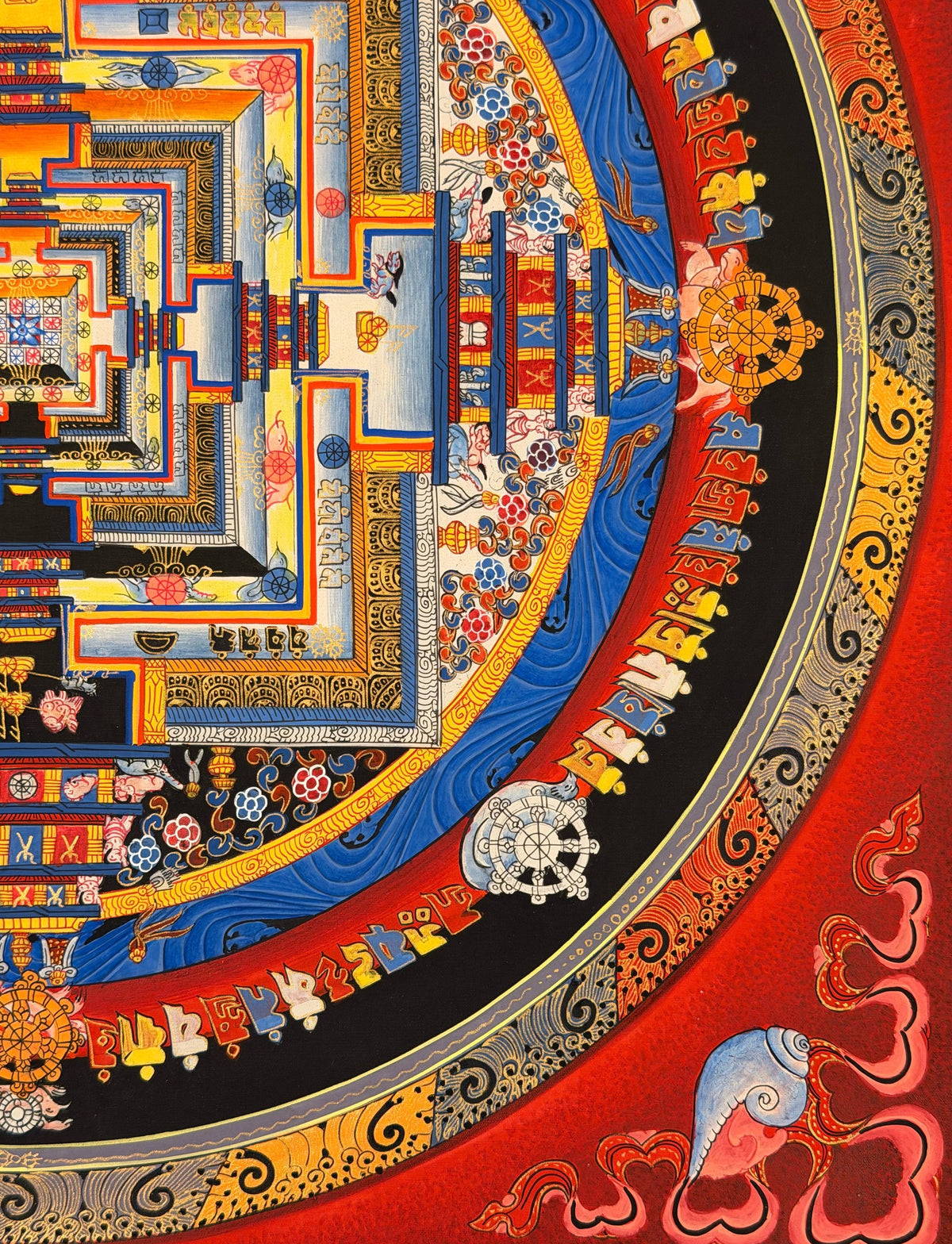 Kalachakra Mandala thangka, close-up photo 2 of 5