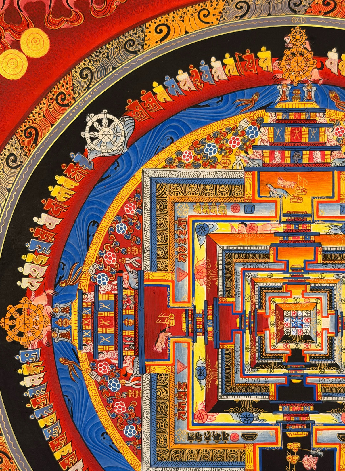 Kalachakra Mandala thangka, close-up photo 3 of 5