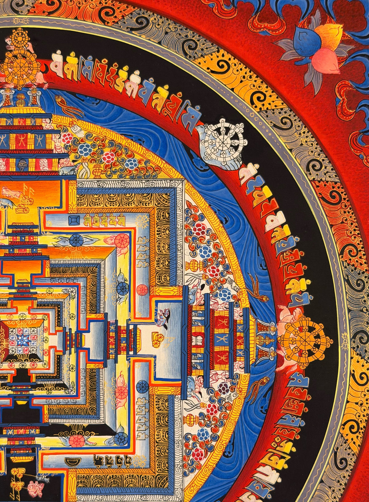 Kalachakra Mandala thangka, close-up photo 4 of 5