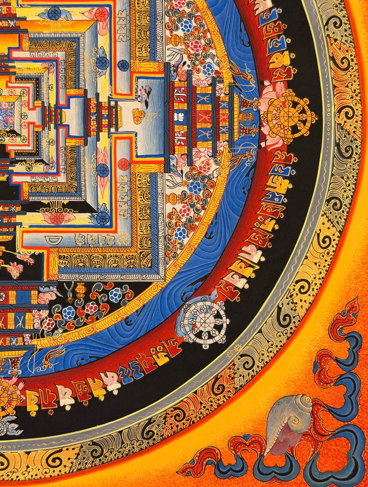 Kalachakra Mandala thangka, close-up photo 2 of 5