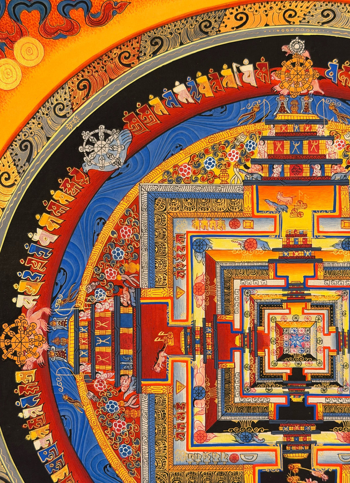 Kalachakra Mandala thangka, close-up photo 3 of 5