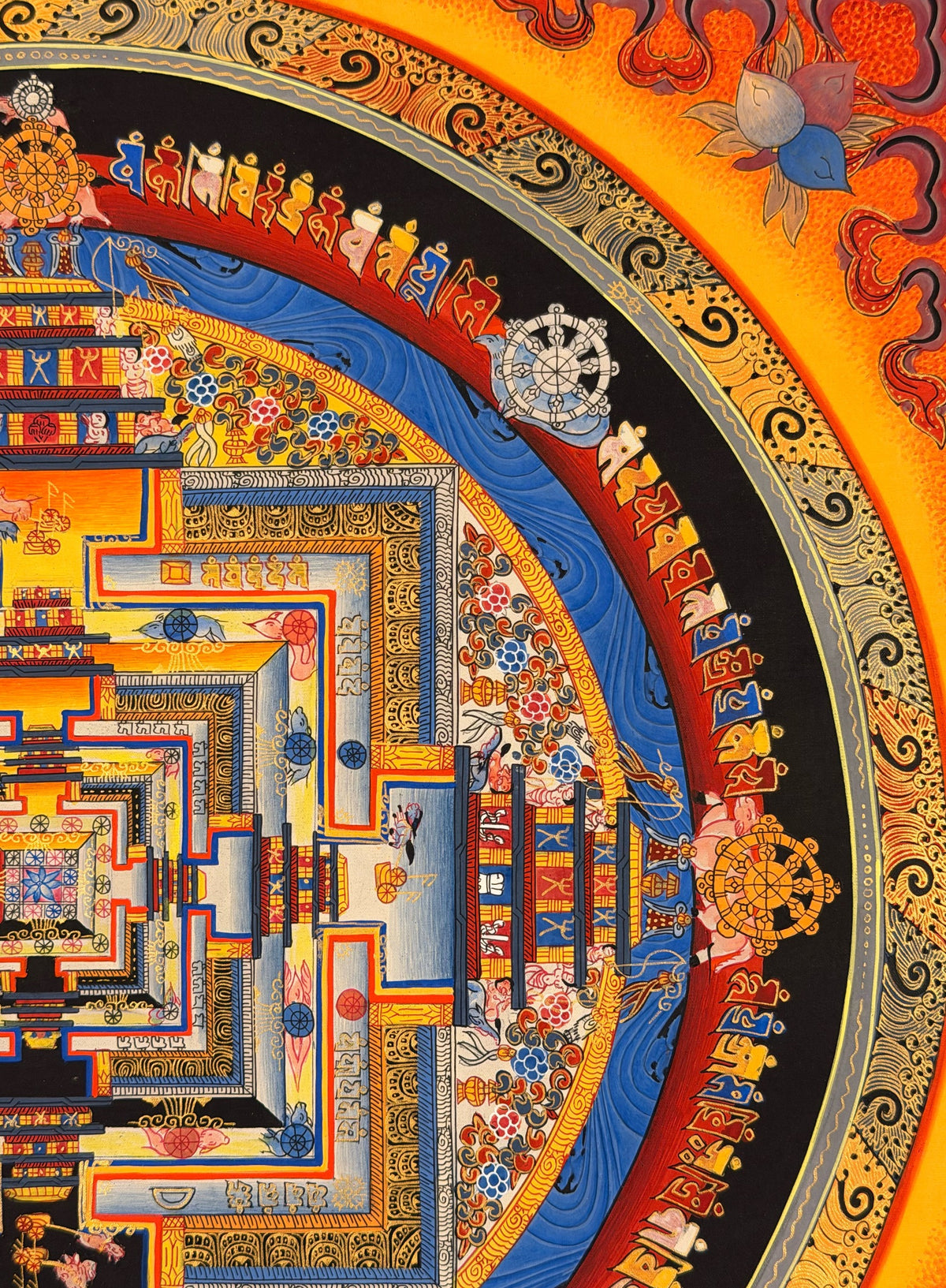 Kalachakra Mandala thangka, close-up photo 4 of 5