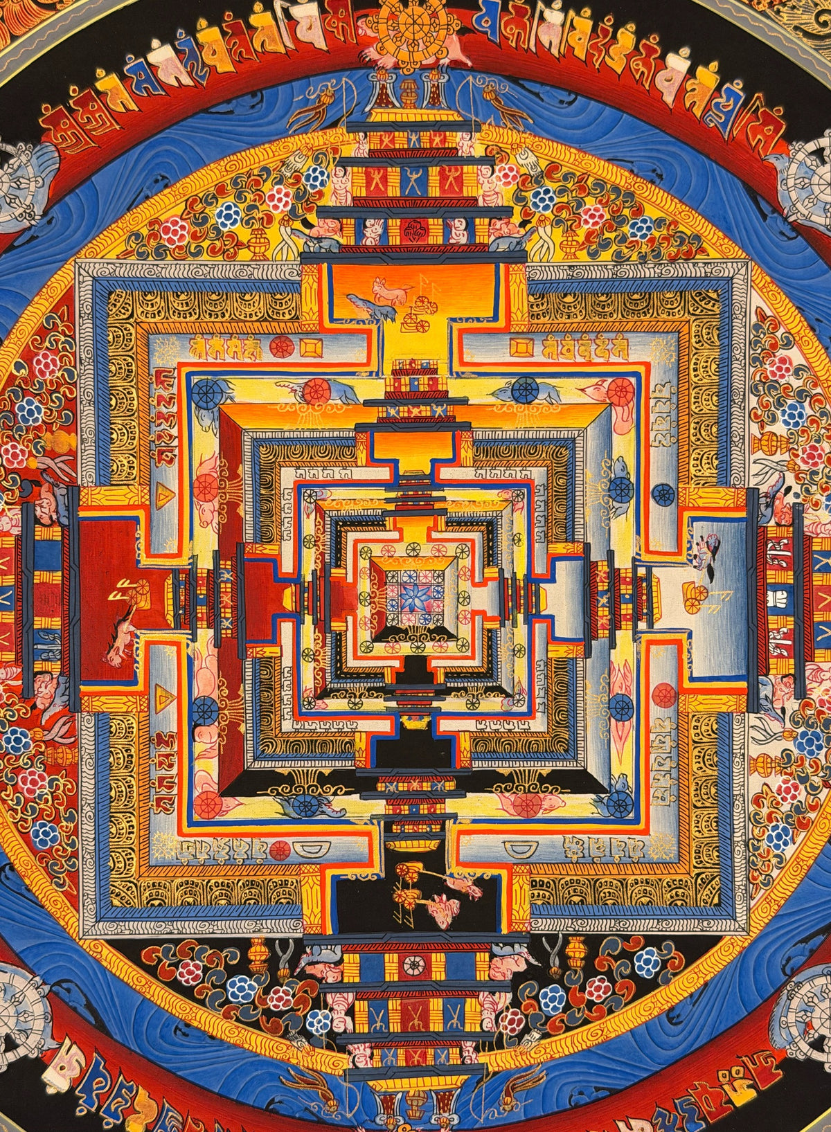 Kalachakra Mandala thangka, close-up photo 5 of 5