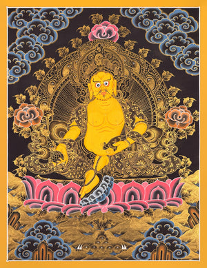 黄财神唐卡 – 51×66 cm · 经典