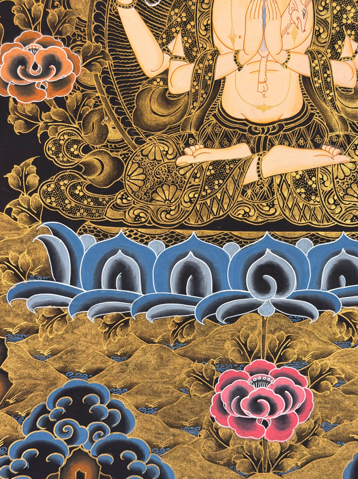 Chenrezig thangka, close-up photo 1 of 5
