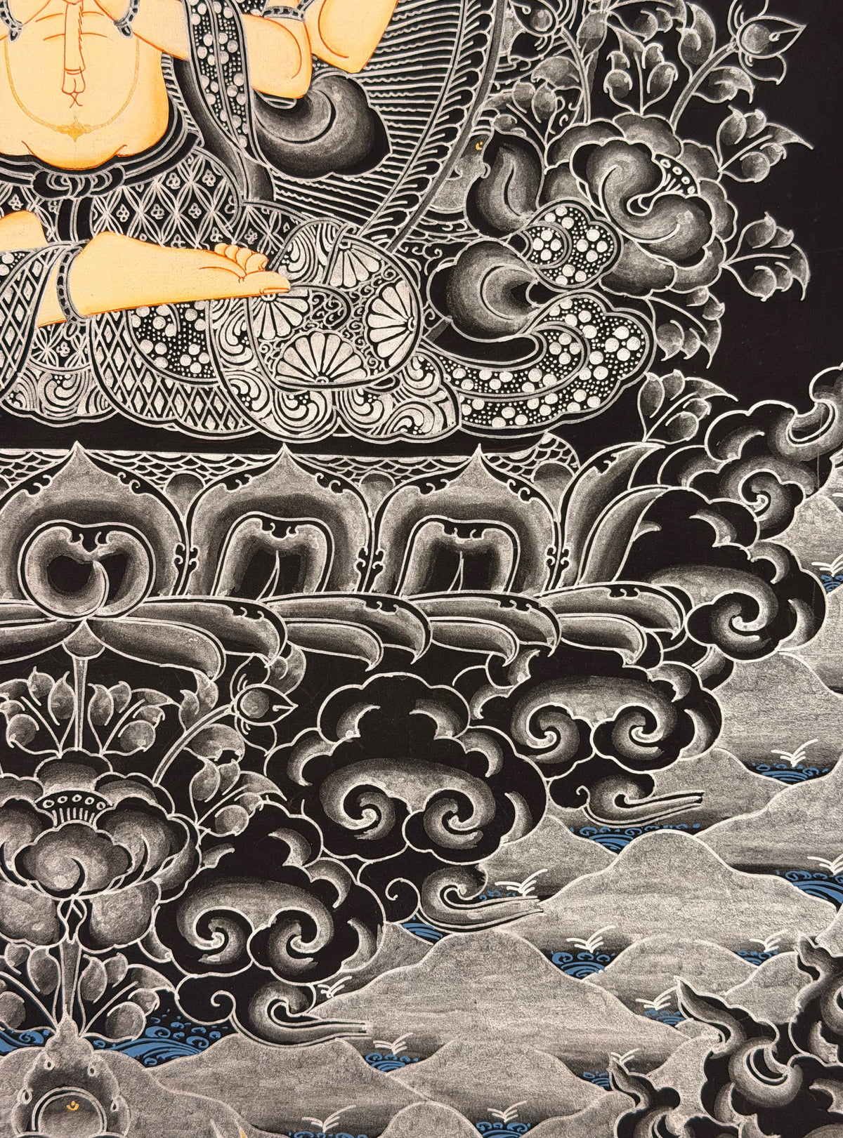Chenrezig thangka, close-up photo 2 of 5