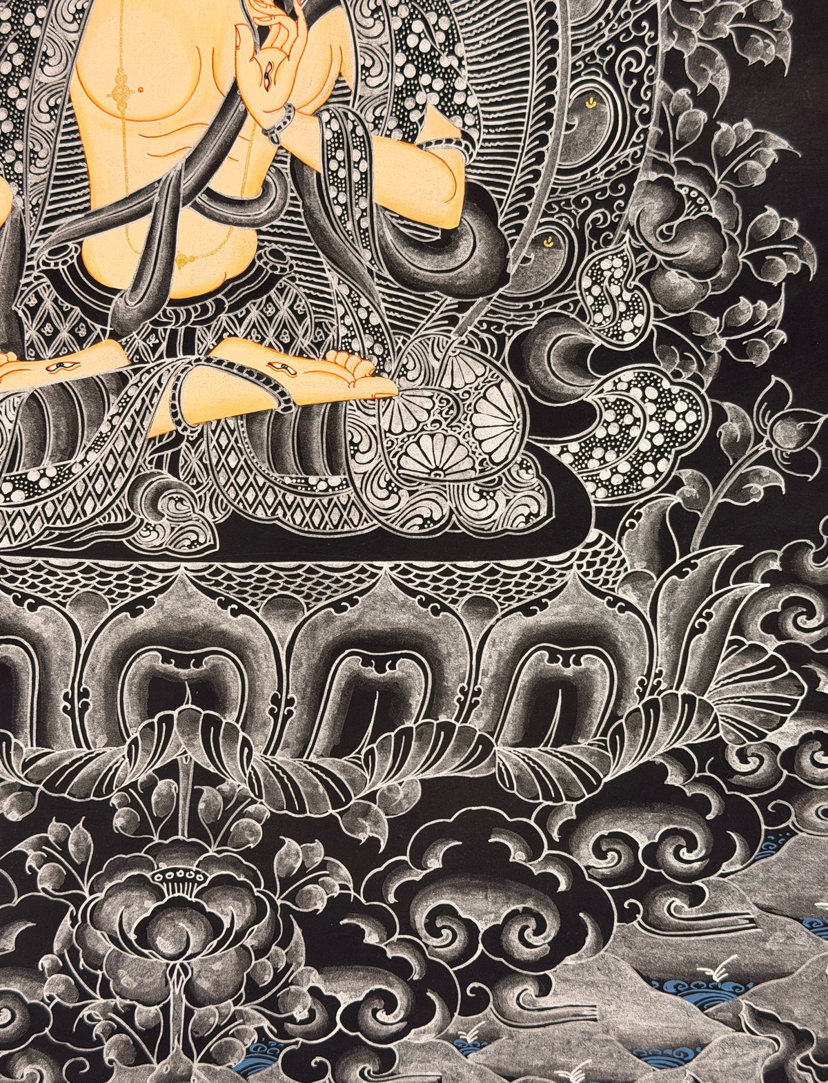 White Tara thangka, close-up photo 2 of 5