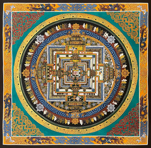 Kalachakra Mandala Thangka – 55×55 cm, Fine Grade · MH-2025