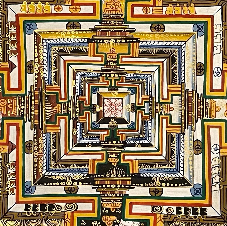 Kalachakra Mandala thangka, detail: centre