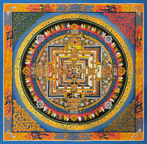Kalachakra Mandala Thangka – 55×55 cm, Fine Grade · MH-2030