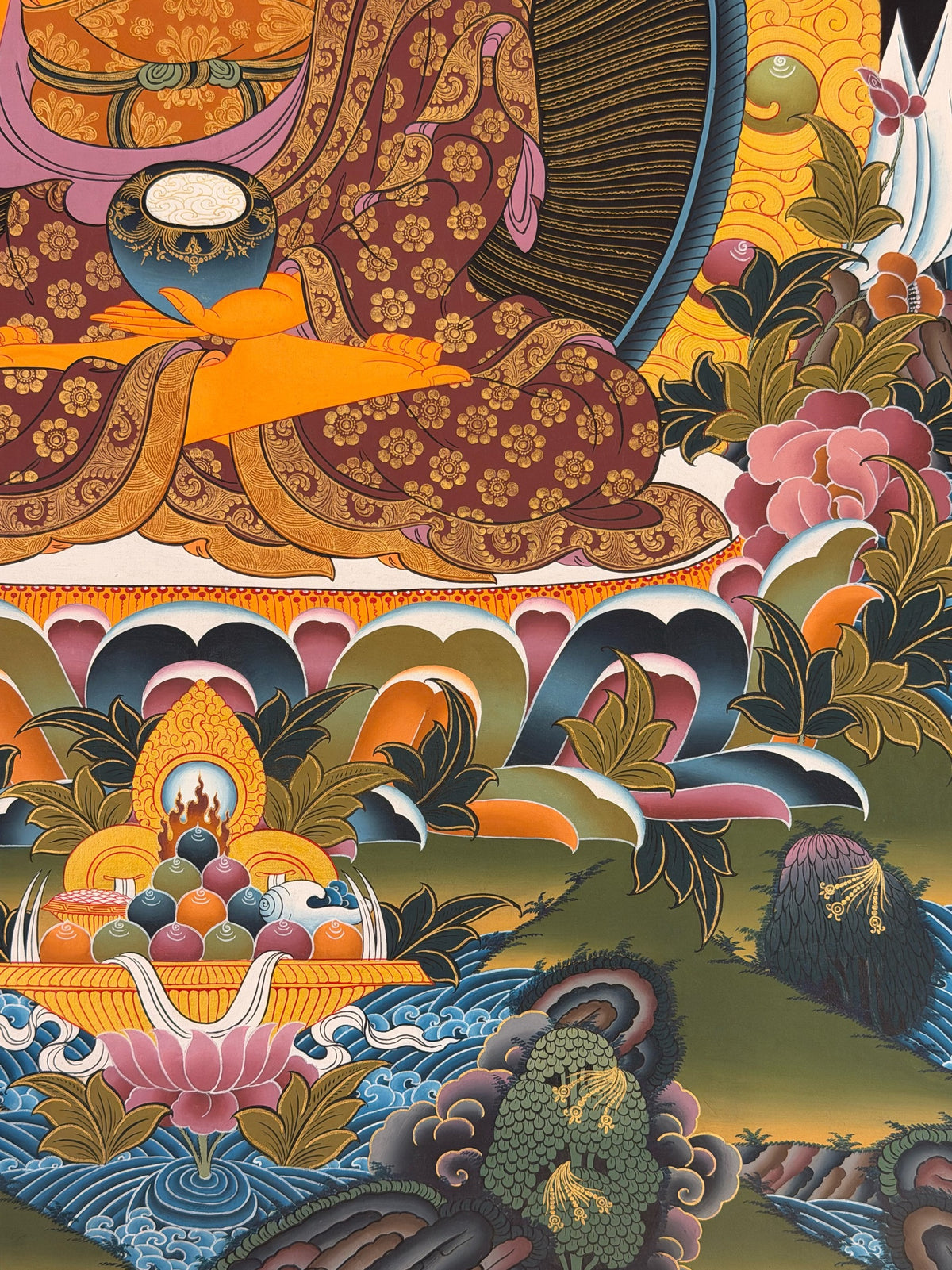 Shakyamuni Buddha thangka, close-up photo 2 of 5