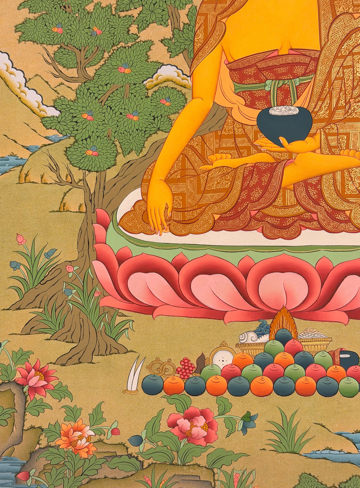 Shakyamuni Buddha thangka, close-up photo 1 of 5