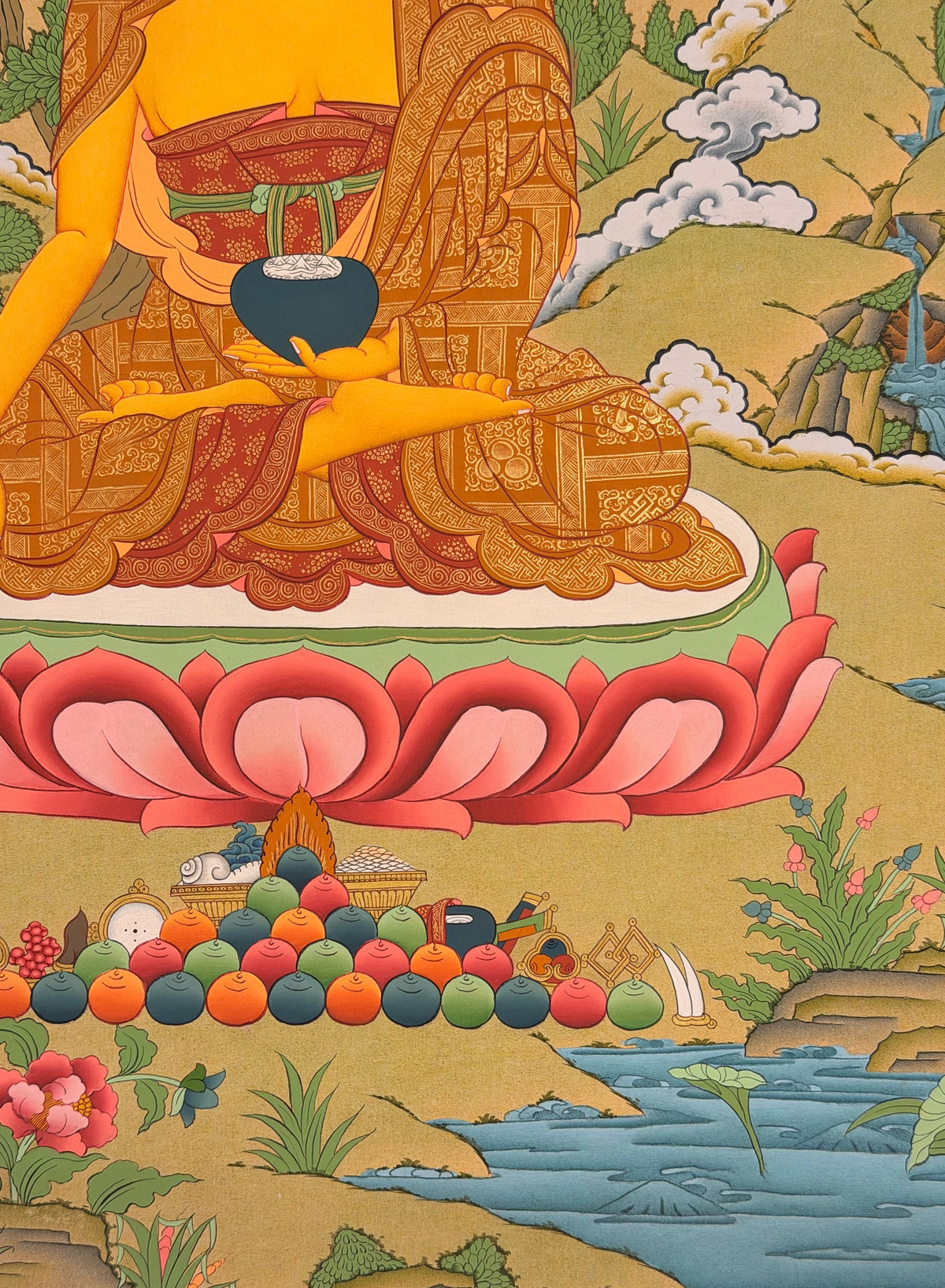 Shakyamuni Buddha thangka, close-up photo 2 of 5