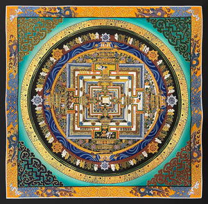 Kalachakra Mandala Thangka – 55×55 cm, Fine Grade · MH-2199