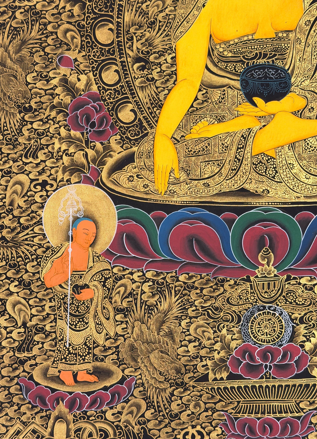 Shakyamuni Buddha thangka, close-up photo 1 of 5