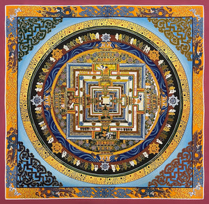 Kalachakra Mandala Thangka – 55×55 cm, Fine Grade · MH-2200
