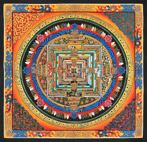 Kalachakra Mandala Thangka – 55×55 cm, Fine Grade · MH-2206
