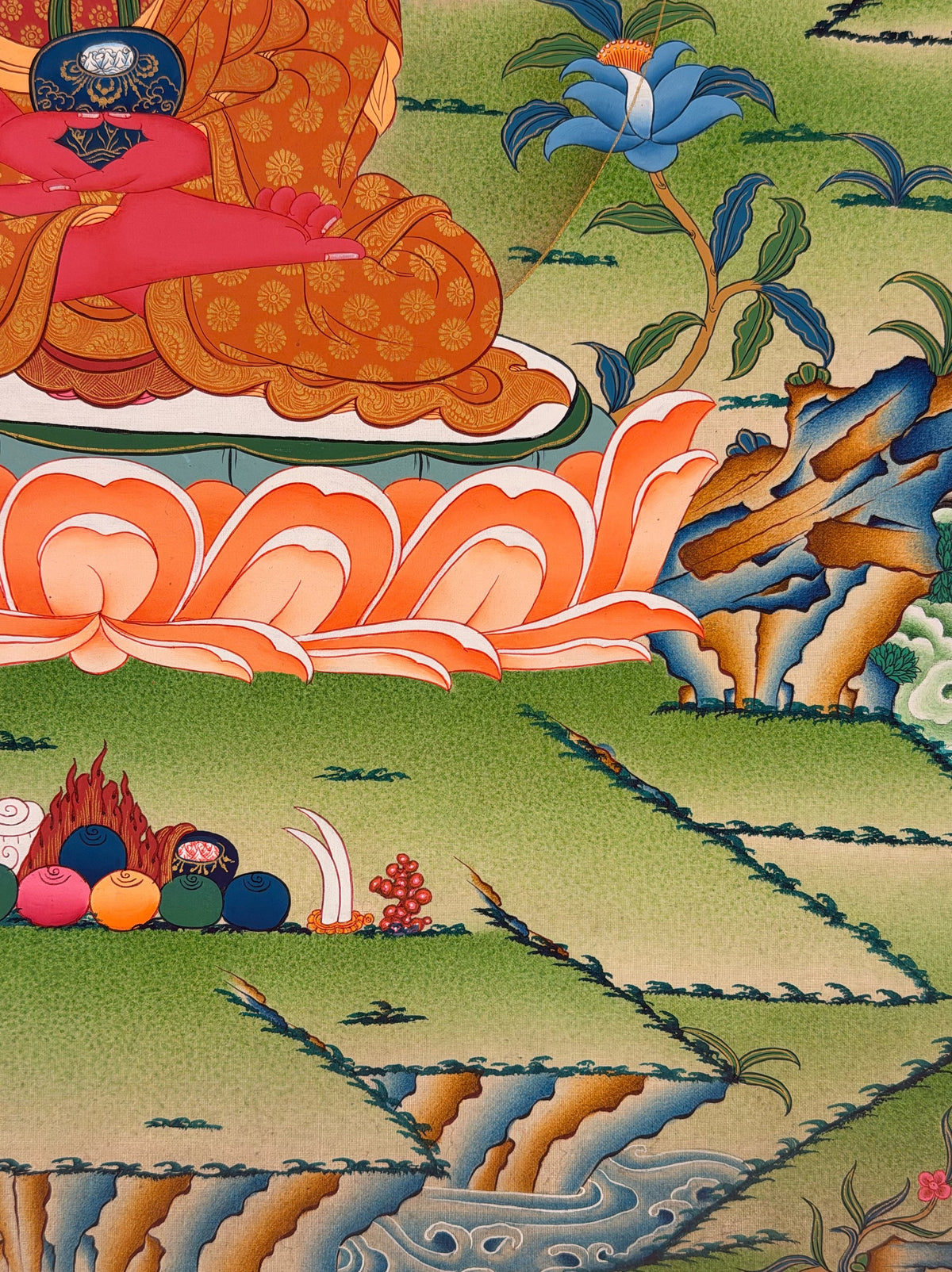 Amitabha Buddha thangka, close-up photo 2 of 5