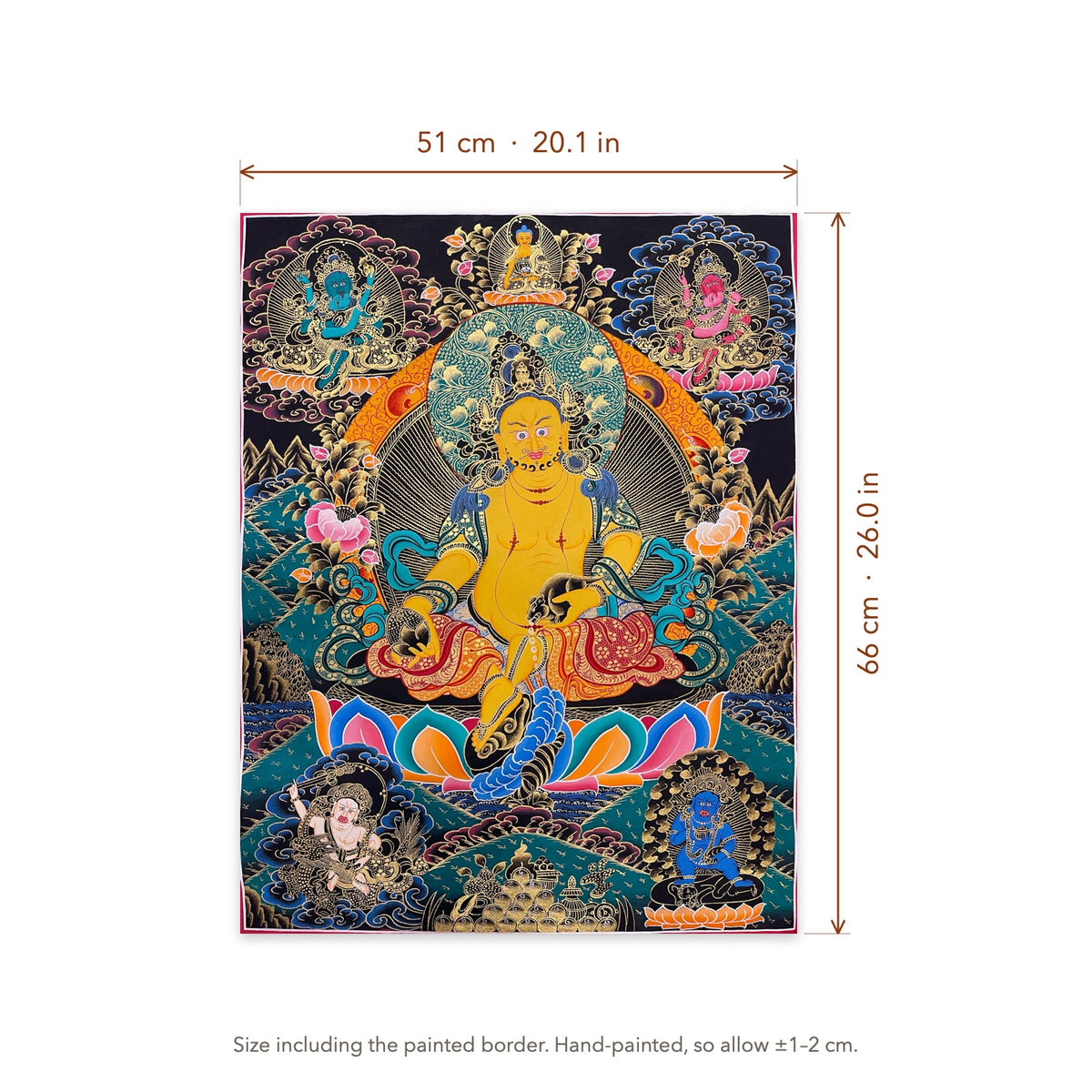 Size diagram: 51 × 66 cm (20.1 × 26.0 in), including the painted border