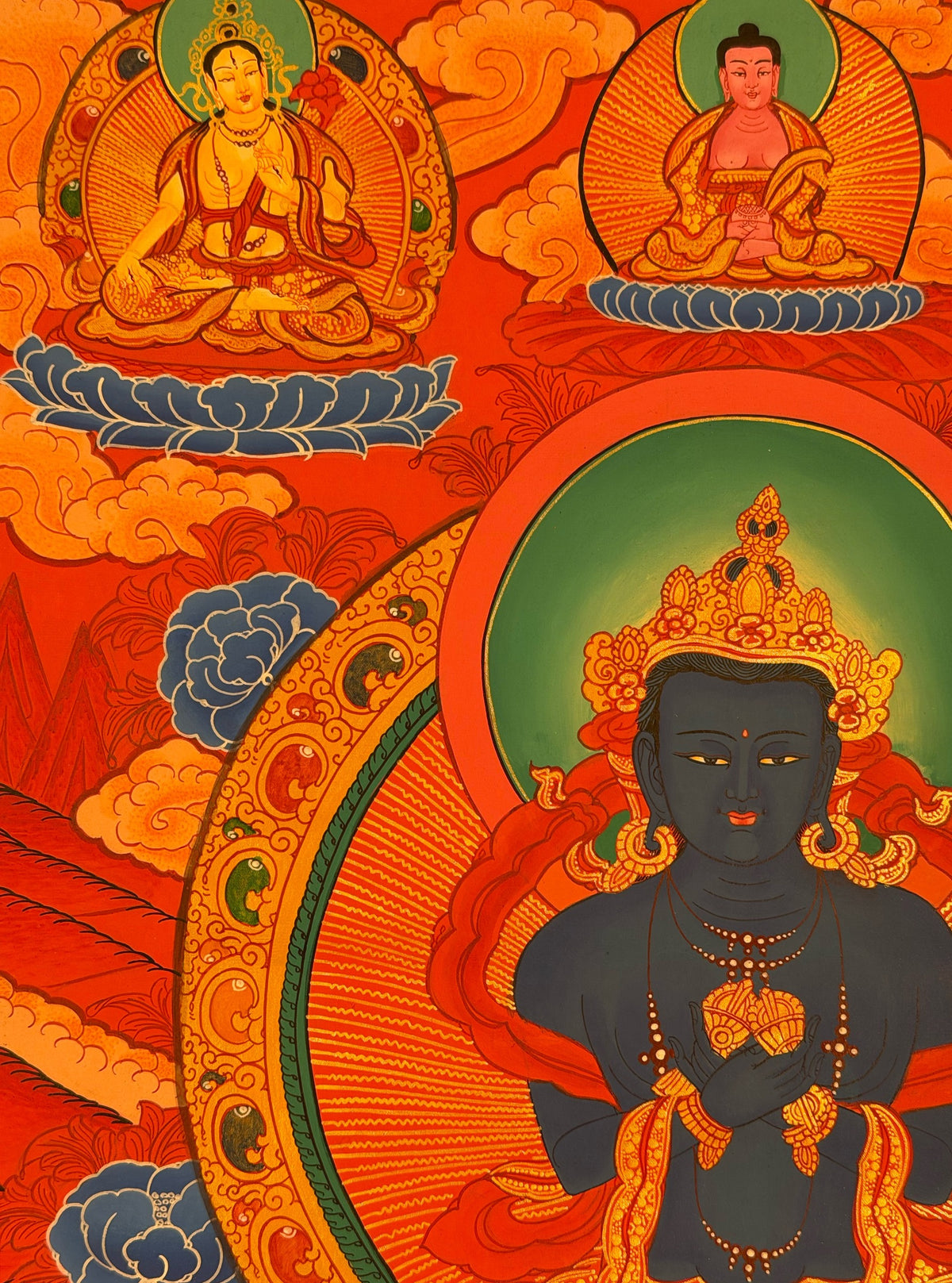 Vajradhara thangka, close-up photo 3 of 5