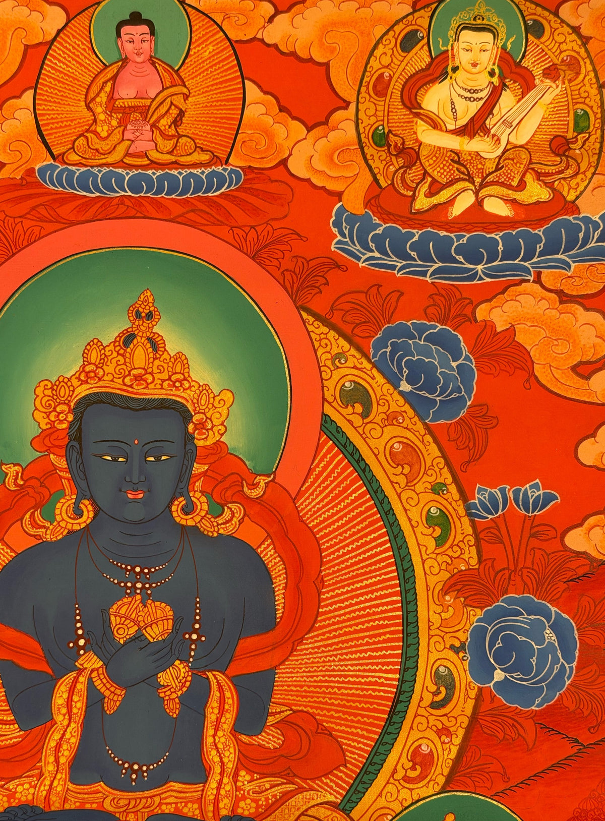 Vajradhara thangka, close-up photo 4 of 5