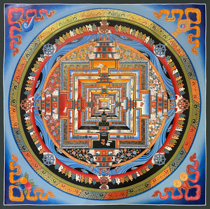 Kalachakra Mandala Thangka – 55×55 cm, Fine Grade · MH-2380
