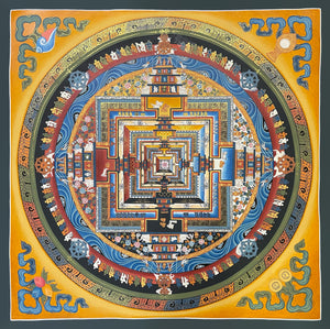 Kalachakra Mandala Thangka – 55×55 cm, Fine Grade · MH-2390