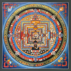 Kalachakra Mandala Thangka – 55×55 cm, Fine Grade · MH-2393